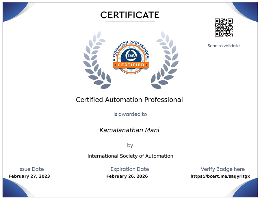 Automation Engineer Profile