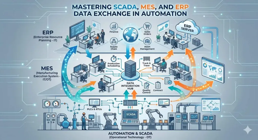 Mastering SCADA, MES, and ERP Data Exchange in Automation