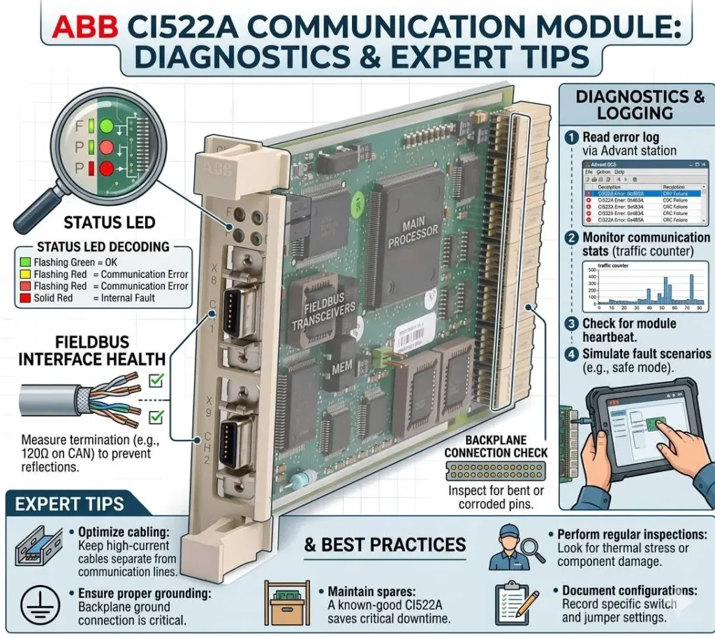 ABB CI522A Communication Module Diagnostics Expert Tips