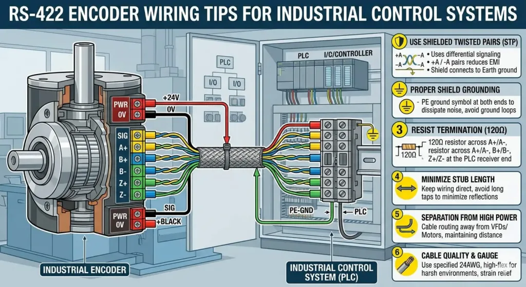 RS-422 Encoder Wiring Tips for Industrial Control Systems