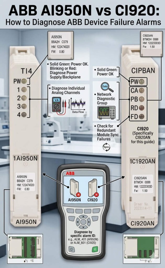 ABB AI950N vs CI920 How to Diagnose ABB Device Failure Alarms